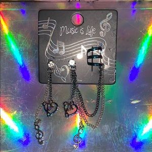 Treble Heart Anodized Earrings